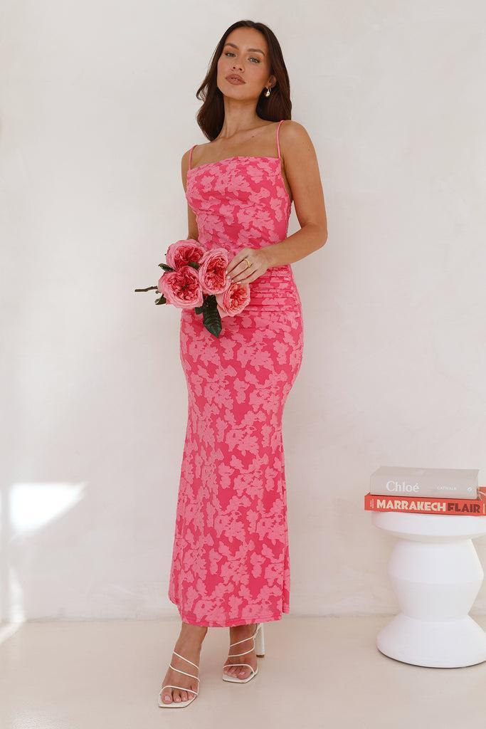 Whispering Love Maxi Dress Pink Product Image