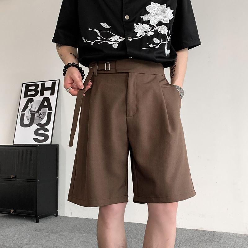 High Waist Plain Shorts Product Image