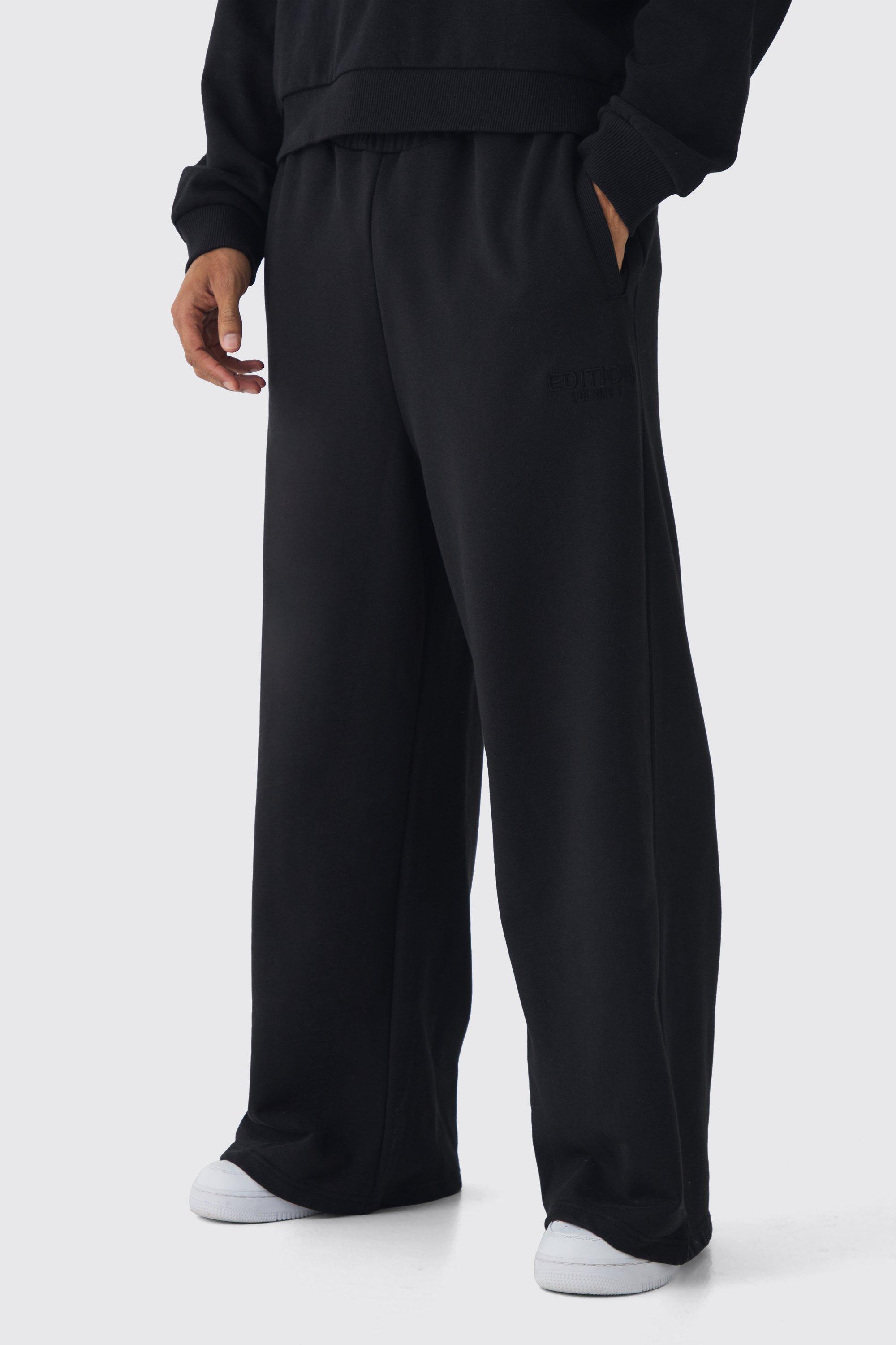 Mens Black EDITION Extreme Wide Leg Heavyweight Jogger, Black product image