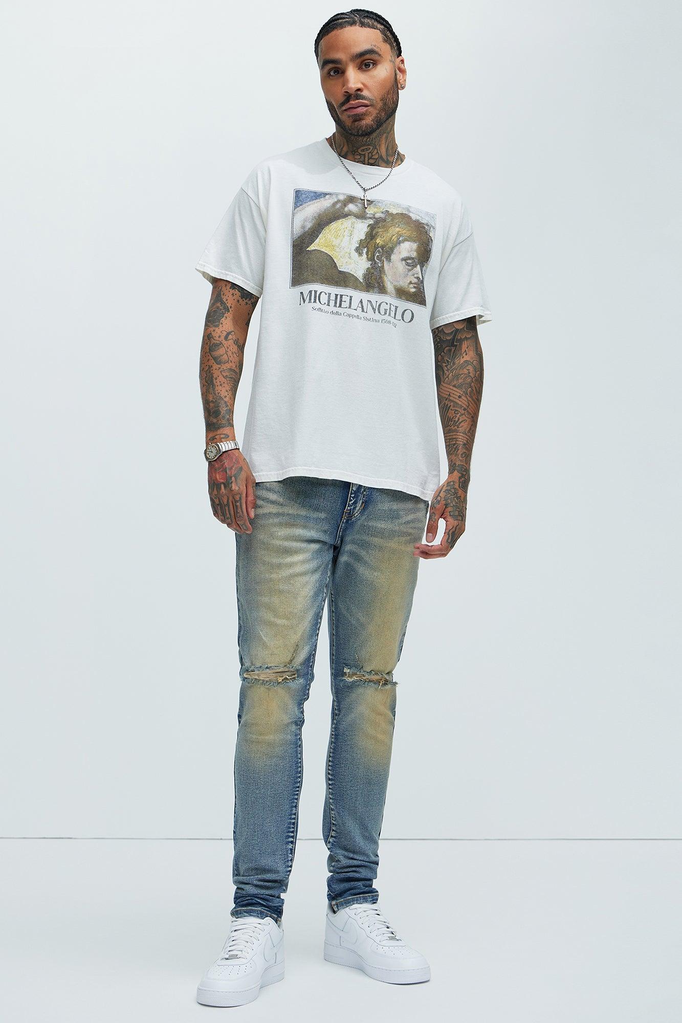 Marcin Stacked Skinny Jeans - Vintage Blue Wash Product Image