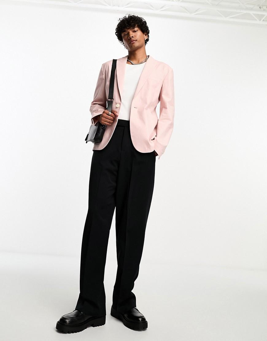 ASOS DESIGN skinny linen mix suit jacket Product Image