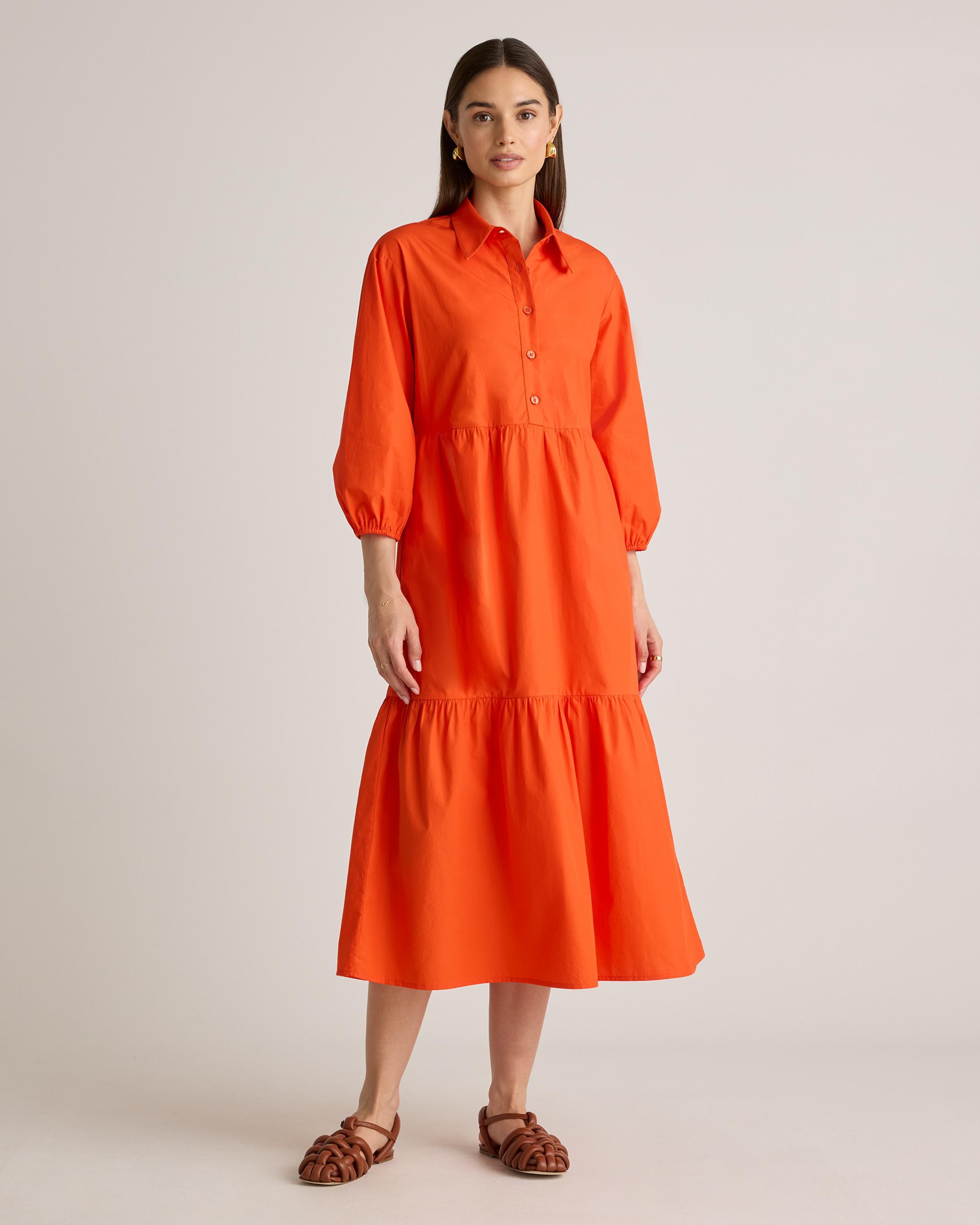 100% Organic Cotton Midi Tunic Dress Product Image