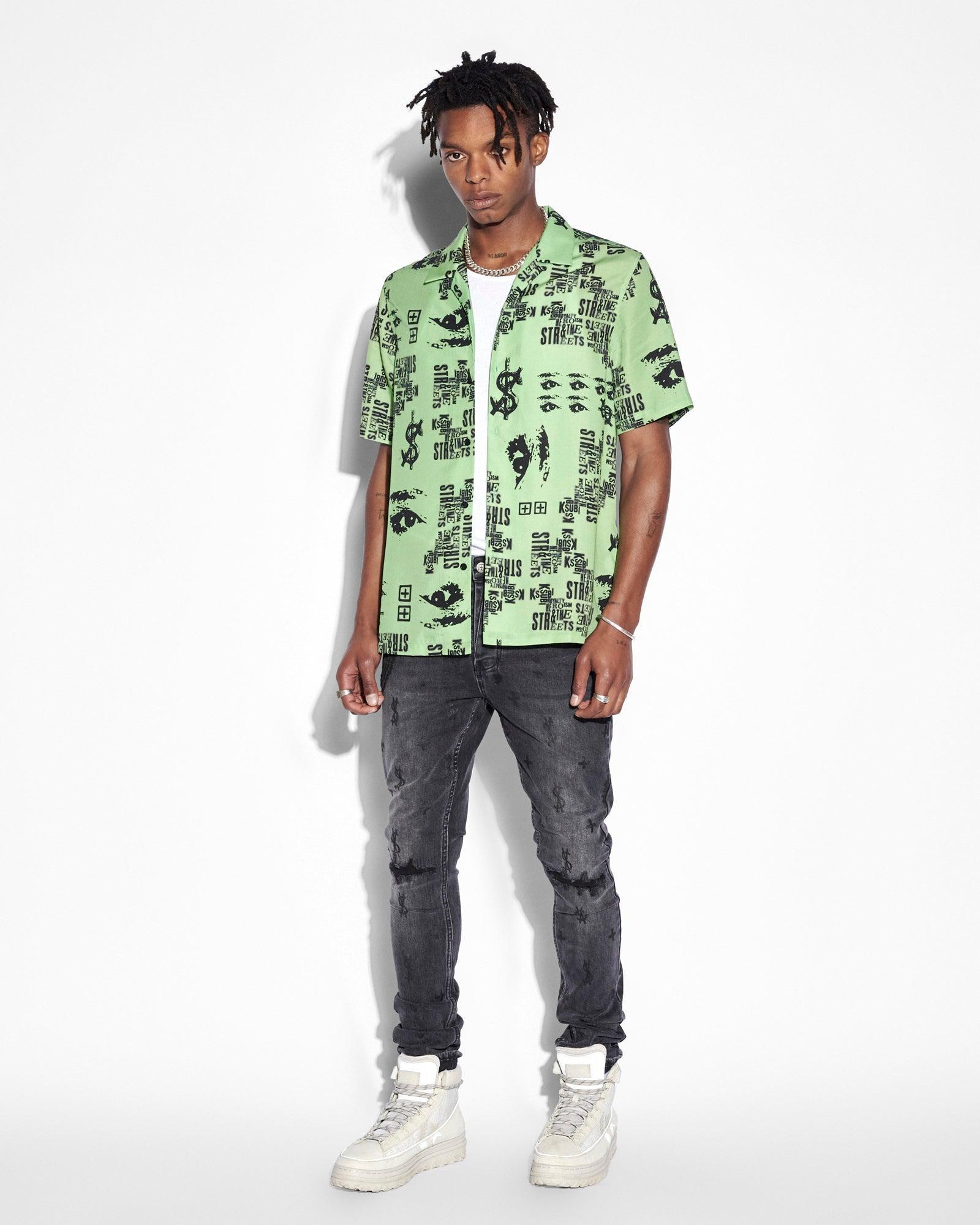 GRAFF RESORT SS SHIRT GREEN Male Product Image