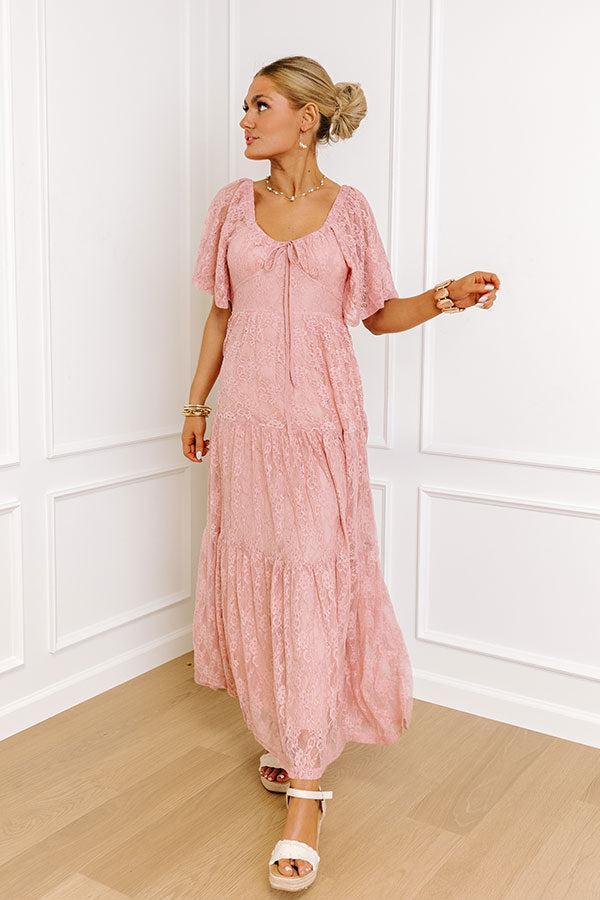 Subtle Charmer Lace Maxi Dress Product Image