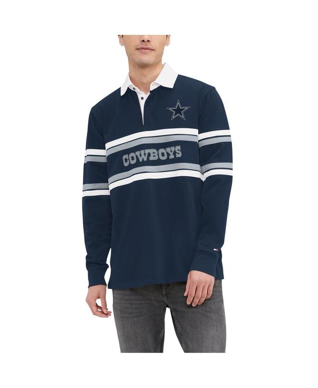 Mens Tommy Hilfiger Navy Dallas Cowboys Cory Varsity Rugby Long Sleeve T-shirt Product Image