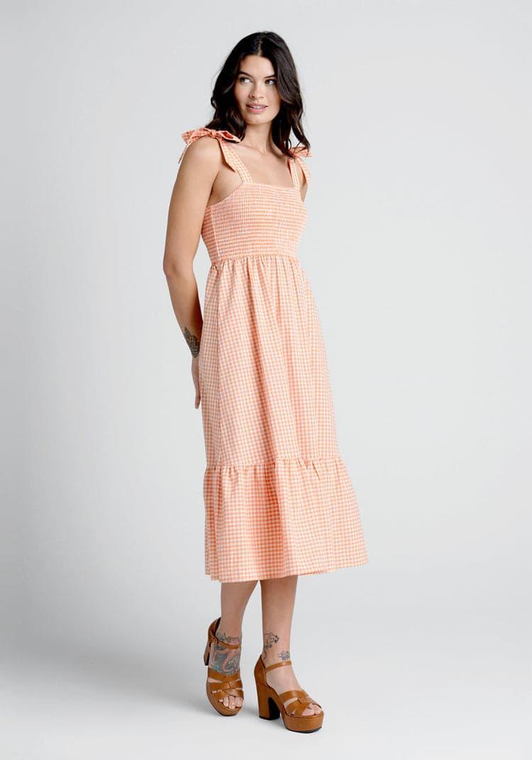 Peachy Keen, Jelly Bean Midi Dress Product Image