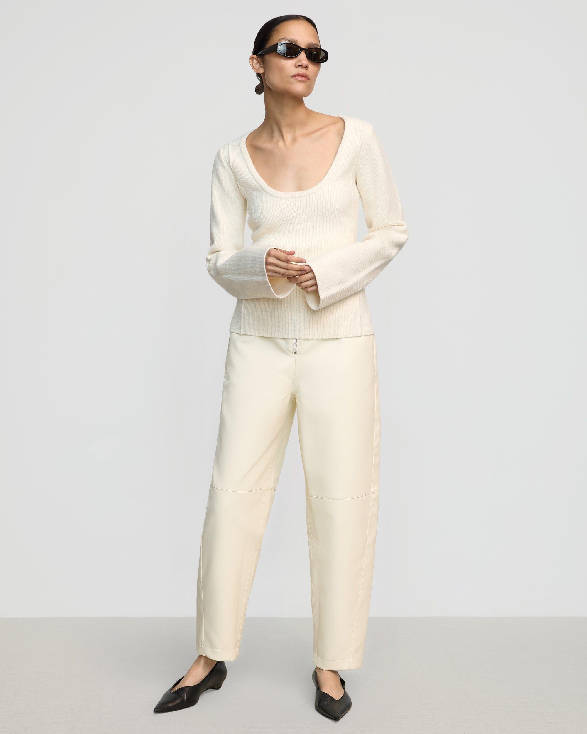 Rupa Vegan Leather Barrel-Leg Pant Product Image