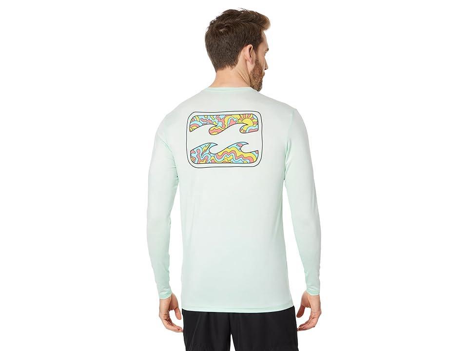 Billabong Crayon Wave Loose Fit Long Sleeve Rashguard (Seaglass) Men's Swimwear Product Image