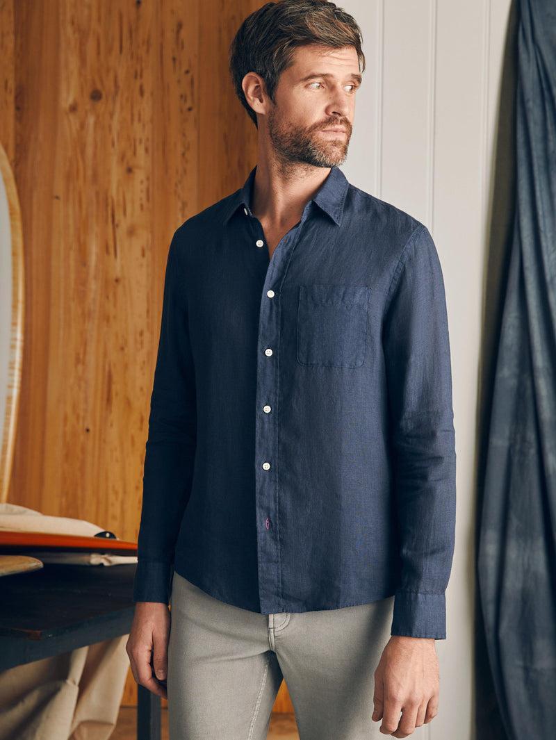 Laguna Linen Shirt - Storm Navy Product Image