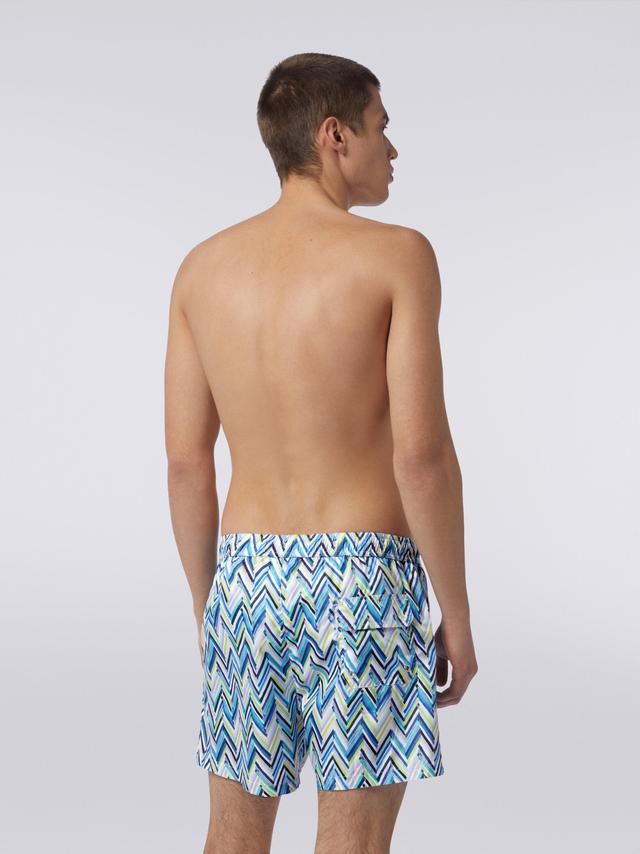 Swimming trunks with brushstroke effect zigzag print Product Image