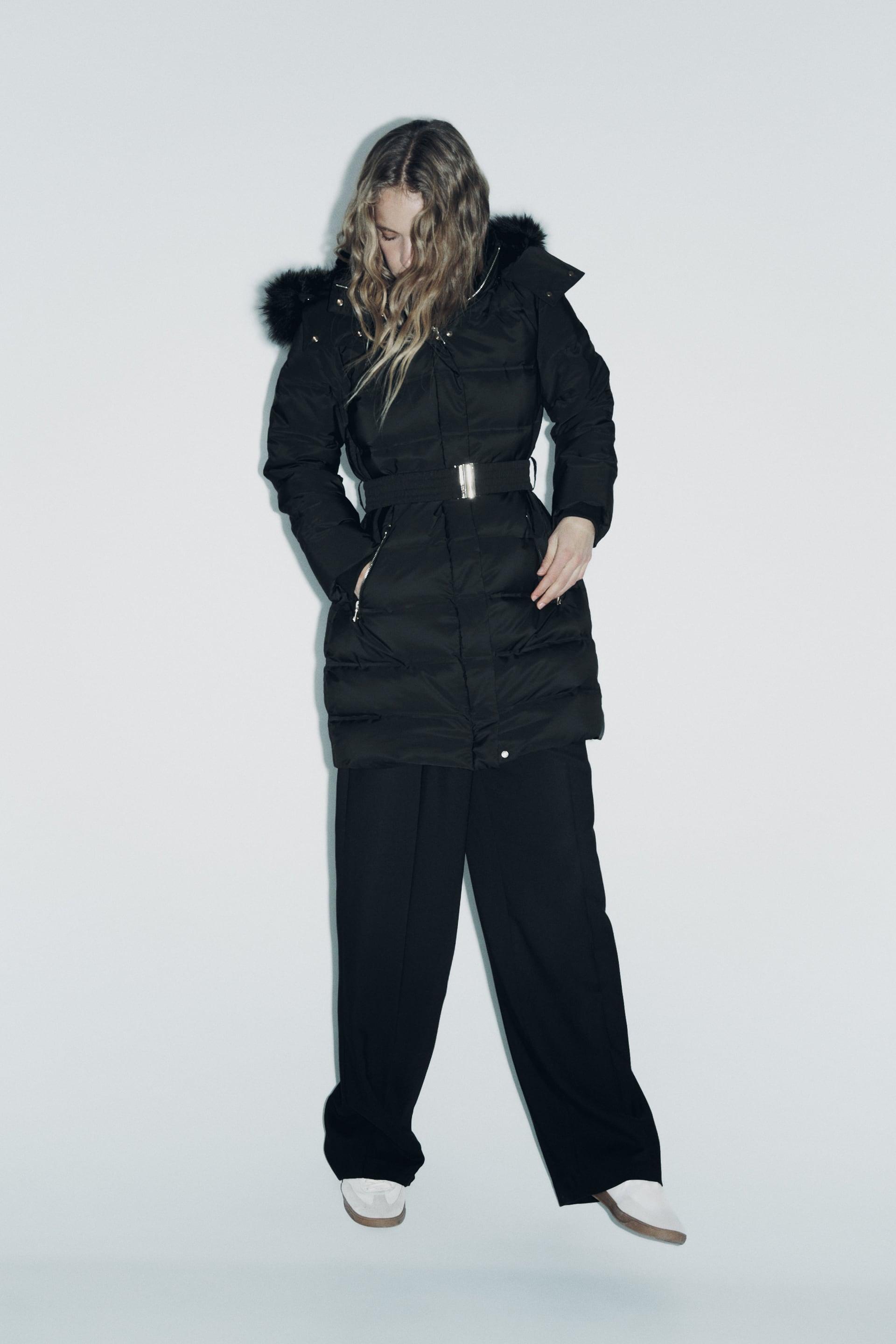 FAUX FUR HOODED DOWN PUFFER JACKET product image