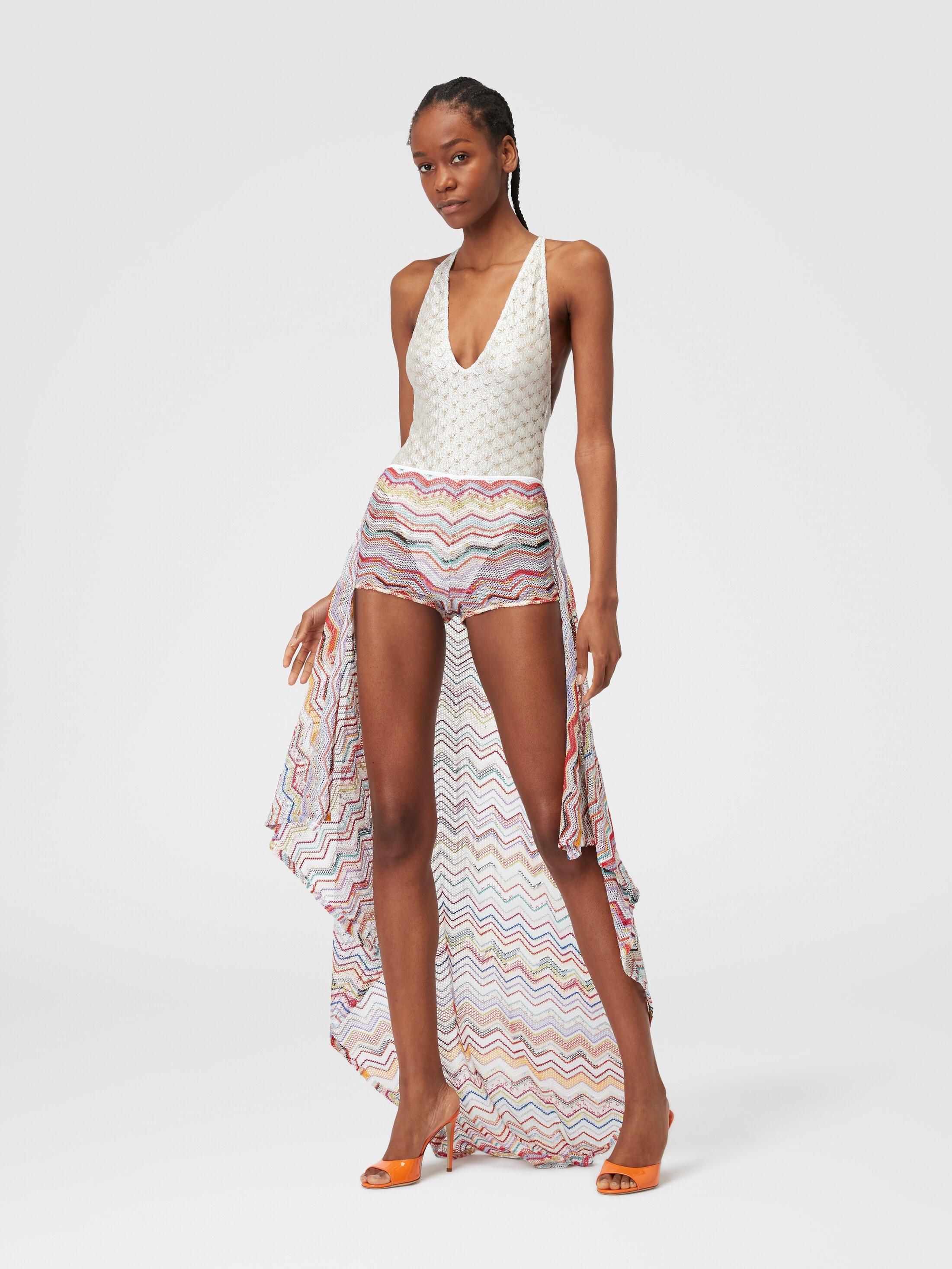 Sarong skirt in crochet with lurex Product Image