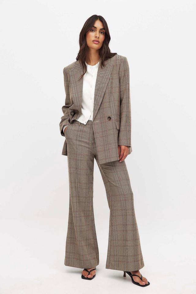 Wide Check Suit Pants Product Image