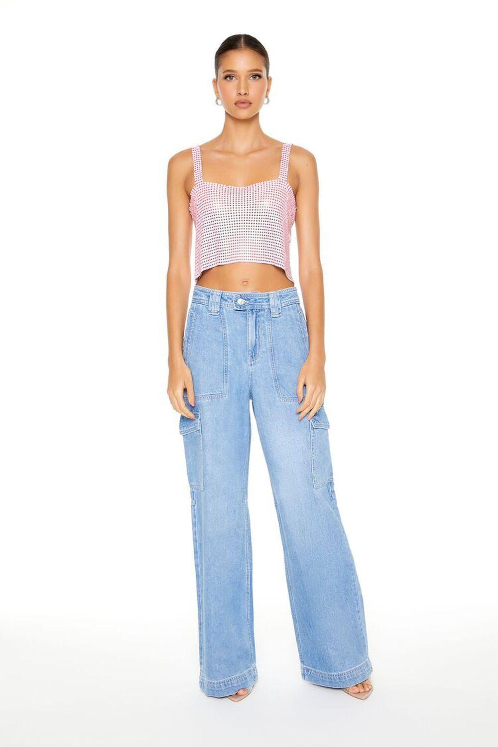 Chainmail Split-Back Crop Top | Forever 21 Product Image