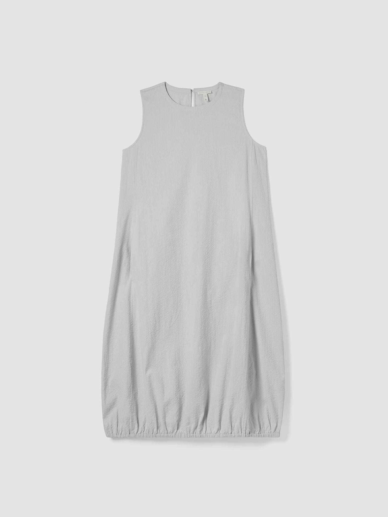 EILEEN FISHER Organic Cotton Ripple Lantern Dressfemale Product Image