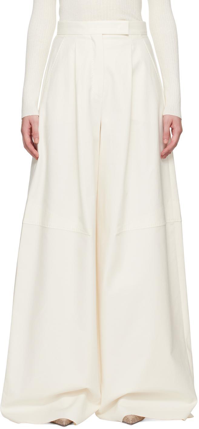 MAX MARA Off-white Avoriaz Trousers In 005 Vanilla Product Image