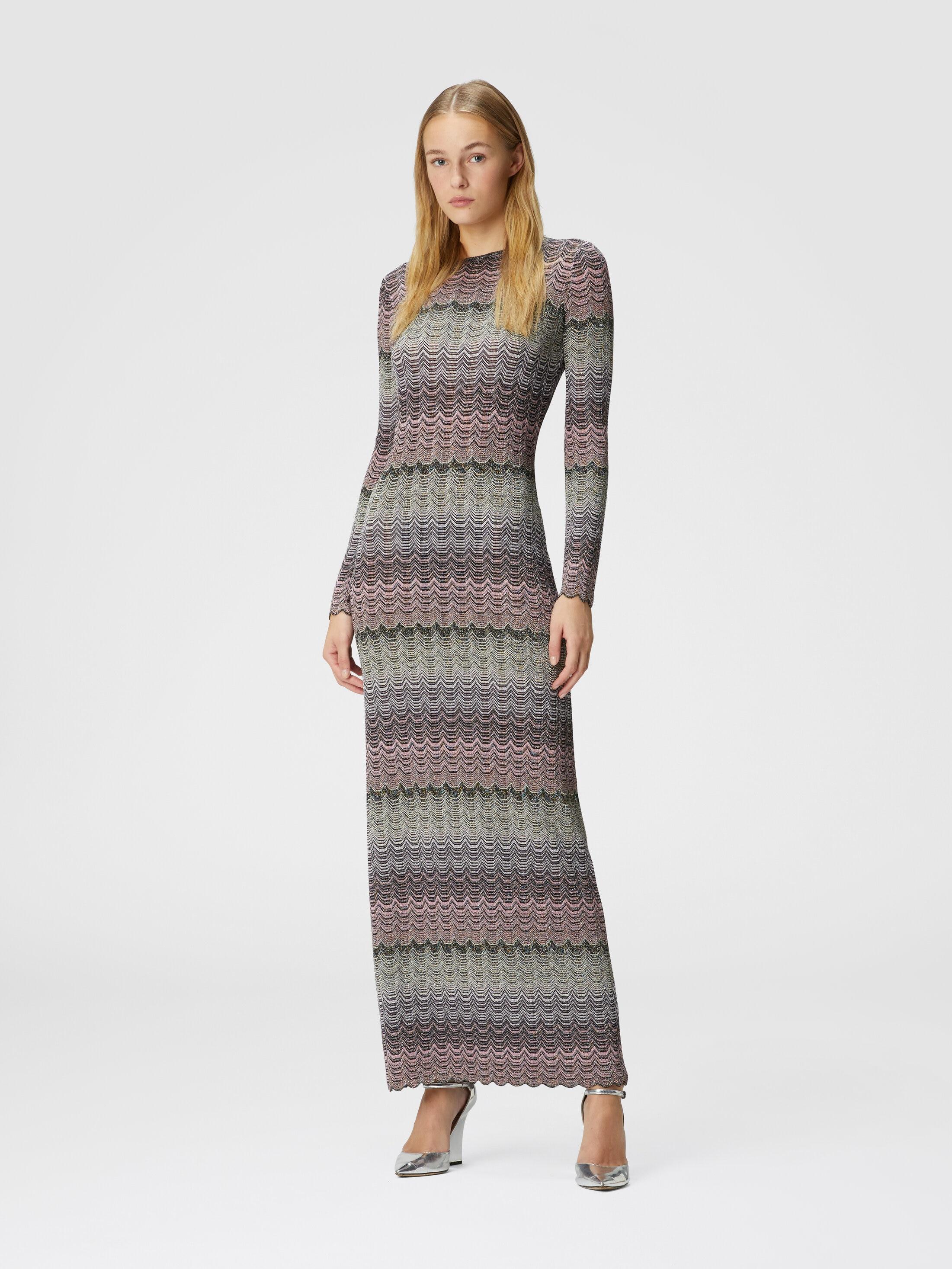 Long dress with lamé Greek motif Product Image