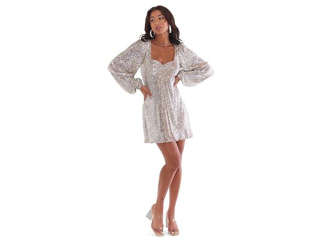 Show Me Your Mumu Aniston Mini Dress (Platinum Sequins) Women's Clothing Product Image