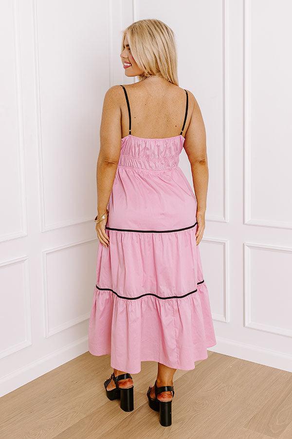 Coquette Moment Maxi Dress in Pink Curves Product Image