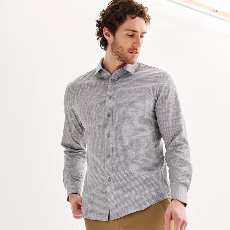 Mens FLX Slim Performance Untucked-Fit Button Down Shirt Product Image