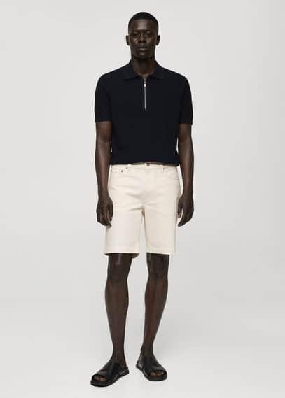 MANGO MAN - Regular-fit denim bermuda shorts off whiteMen Product Image