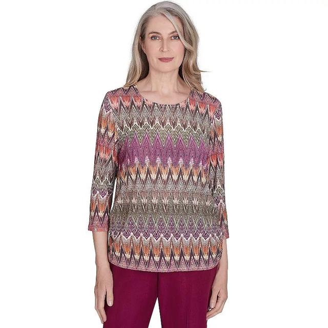 Womens Alfred Dunner Chevron Textured Top Product Image