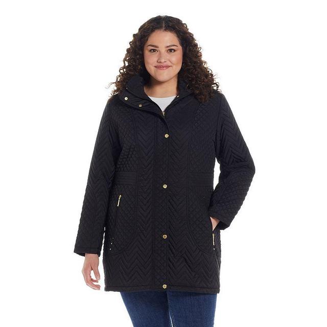 Womens Weathercast Hooded Quilted Walker Jacket Product Image