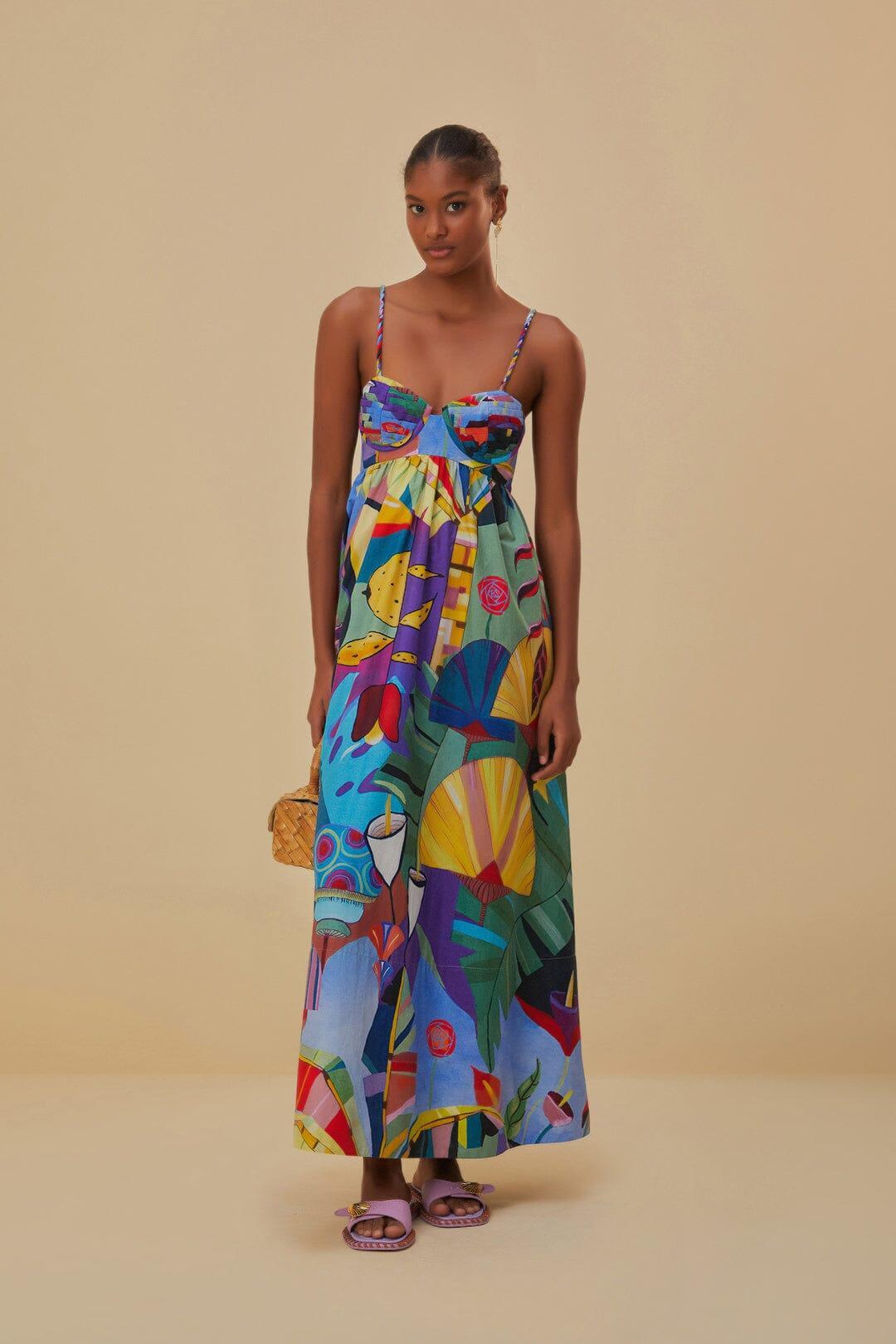 Tropical Scenario Sleeveless Maxi Dress, TROPICAL SCENARIO MULTICOLOR / XXS Product Image