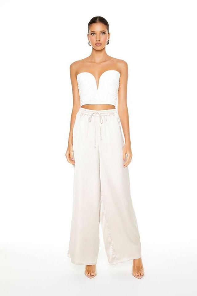 Satin Beaded Palazzo Pants | Forever 21 Product Image