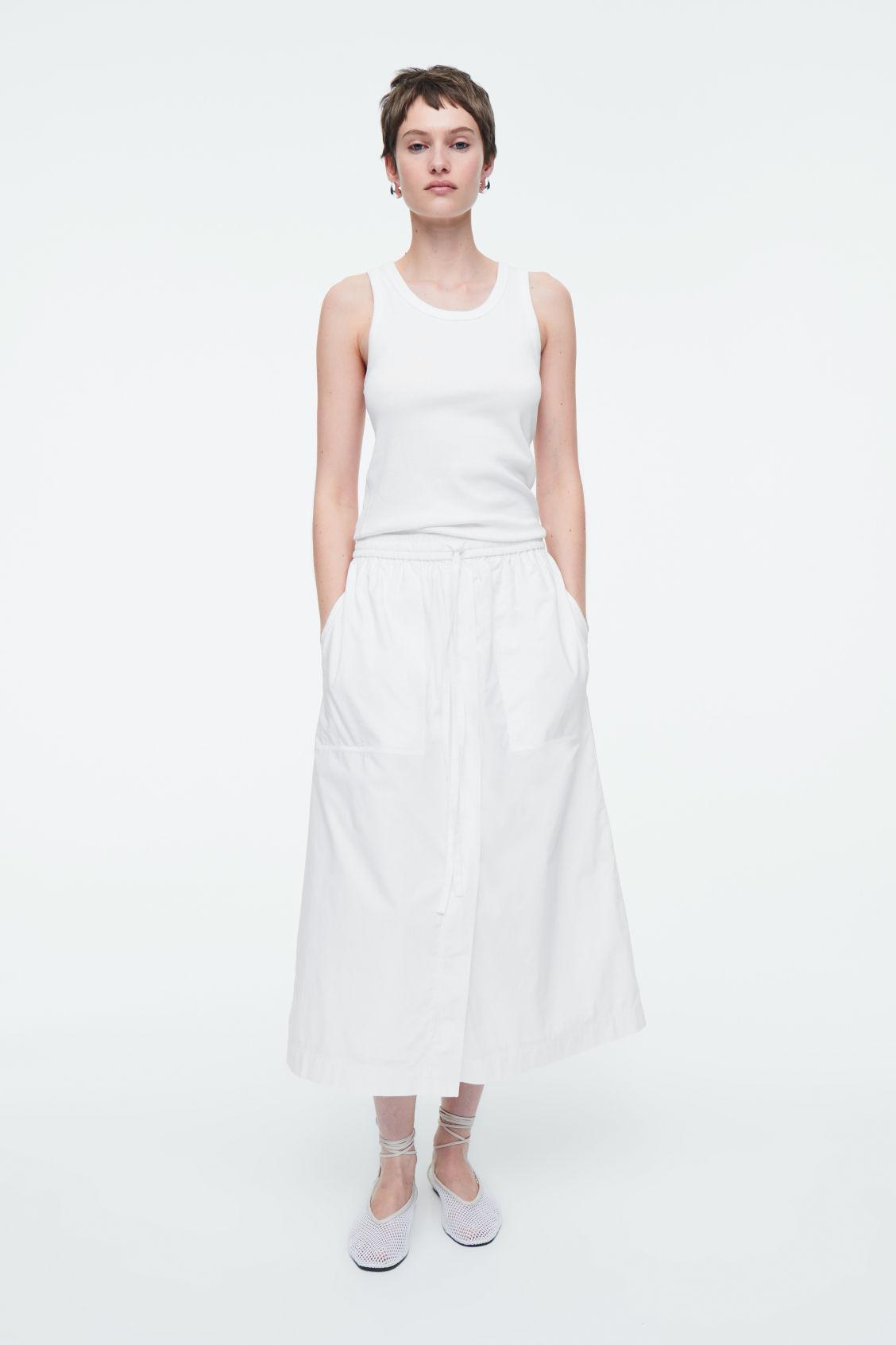 DRAWSTRING MIDI SKIRT Product Image