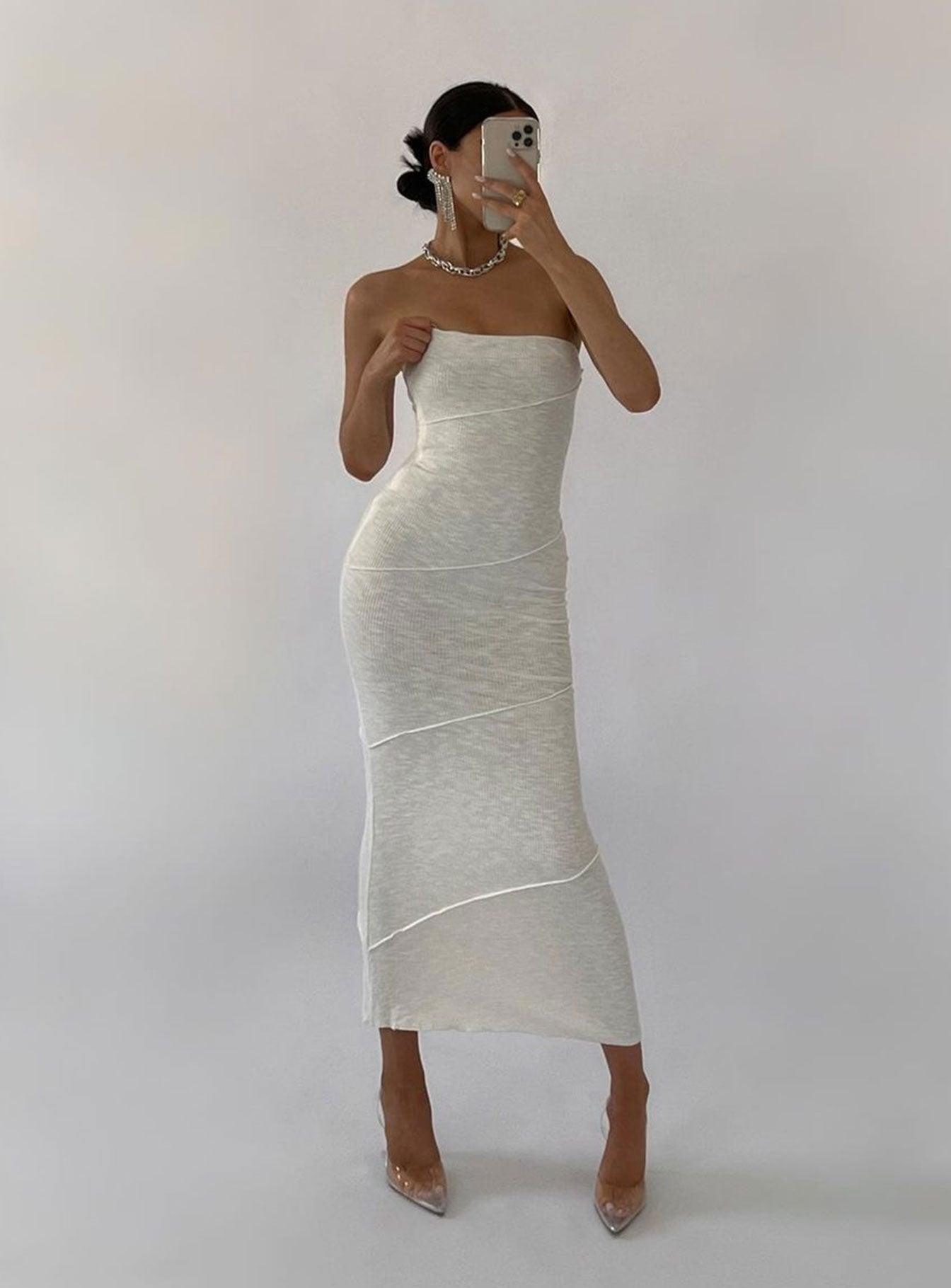 Oscar Midi Dress White Product Image