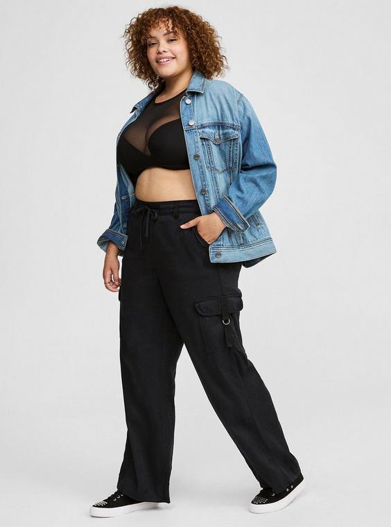 Mid-Rise Wide-Leg Pull-On Weekend Wide Leg Cargo Pant product image