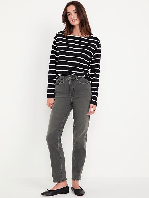 High-Waisted Built-In Warm OG Straight Jeans Product Image