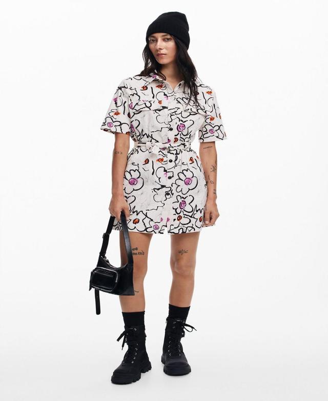 Desigual Womens Dress with Drawn Flowers Product Image