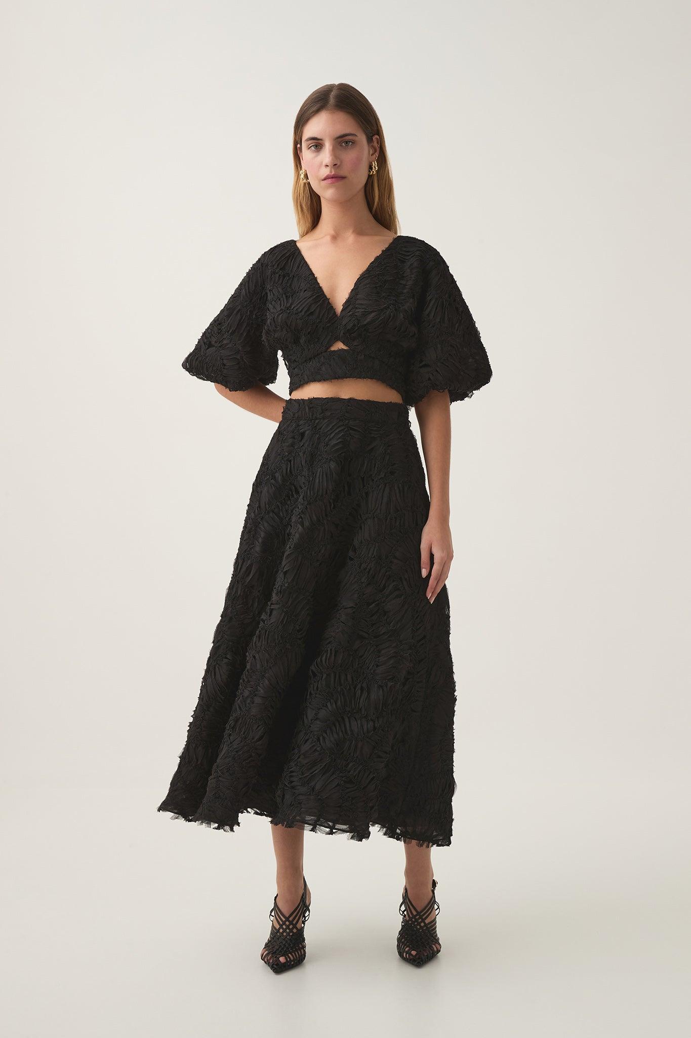 Florential Textured Midi Skirt Product Image