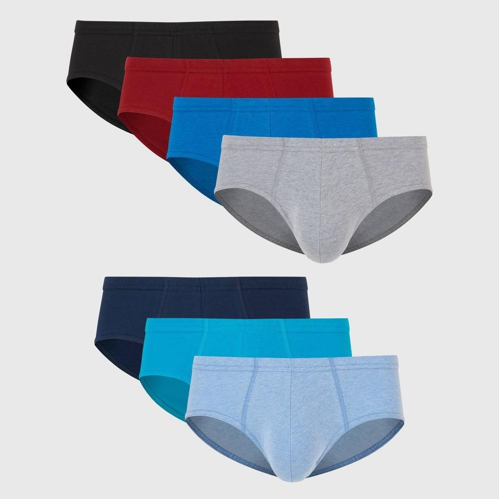 Hanes Premium Mens Stretch Comfort Soft Waistband Briefs 7pk - Blue/Black Product Image