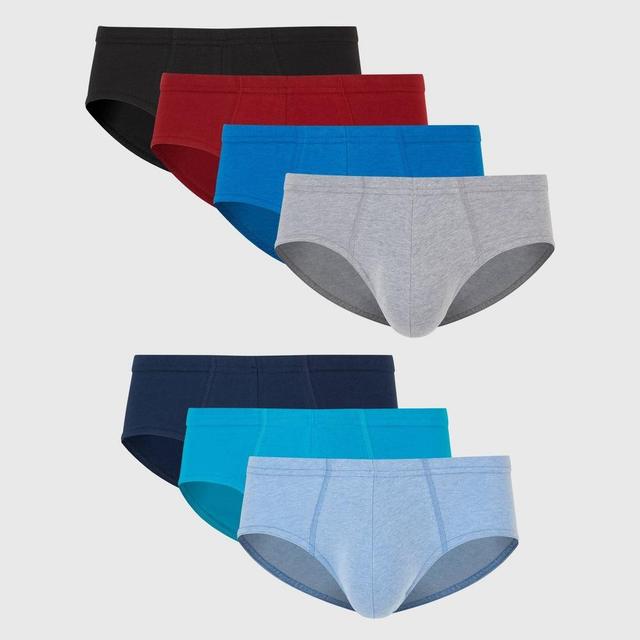 Hanes Premium Men's Stretch Comfort Soft Waistband Briefs 7pk - Blue/Black/Gray S Product Image