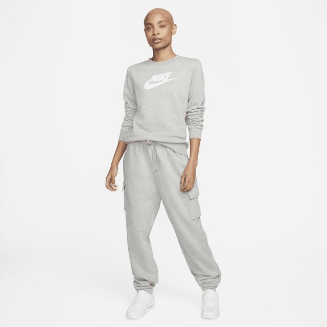 Womens Nike Sportswear Club Fleece Crewneck Sweatshirt Gray Grey Product Image