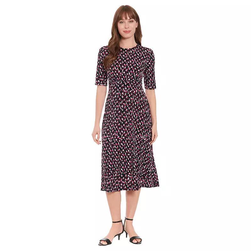 Womens London Times Printed Midi A-Line Dress Product Image