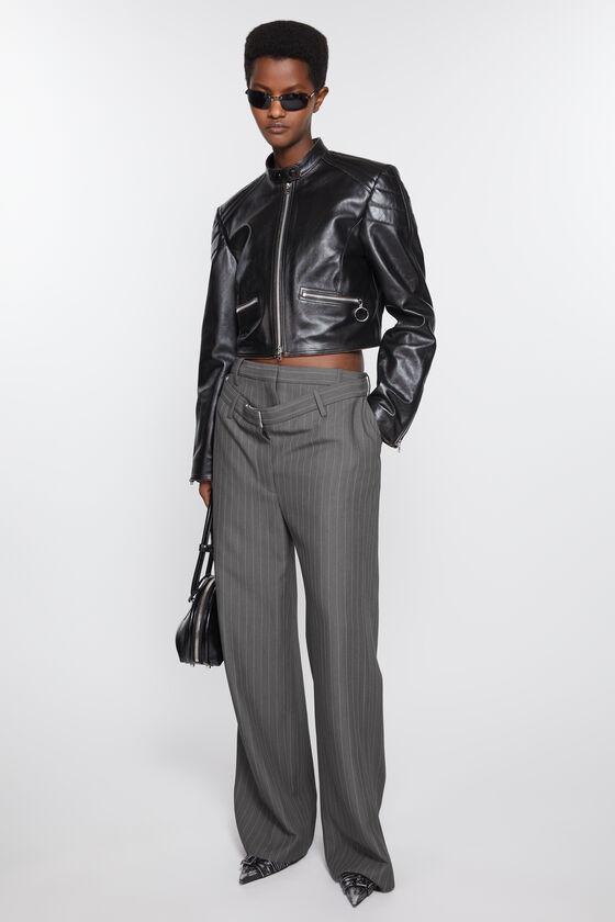 Deconstructed pinstripe trousers Product Image