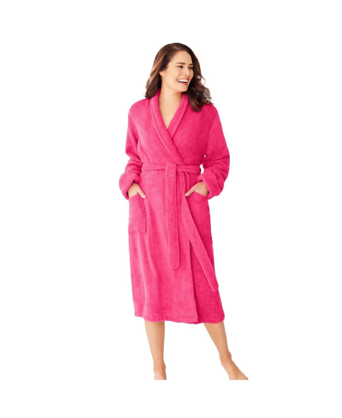 Dreams & Co. Womens Short Terry Robe Product Image