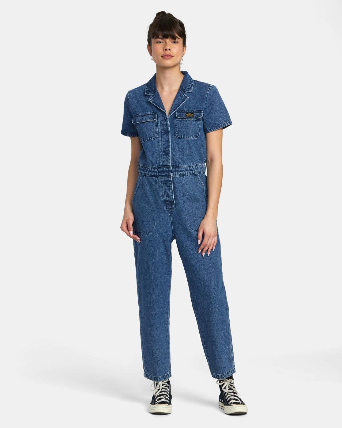 Dayshift Denim Jumpsuit - Blue Rinse product image