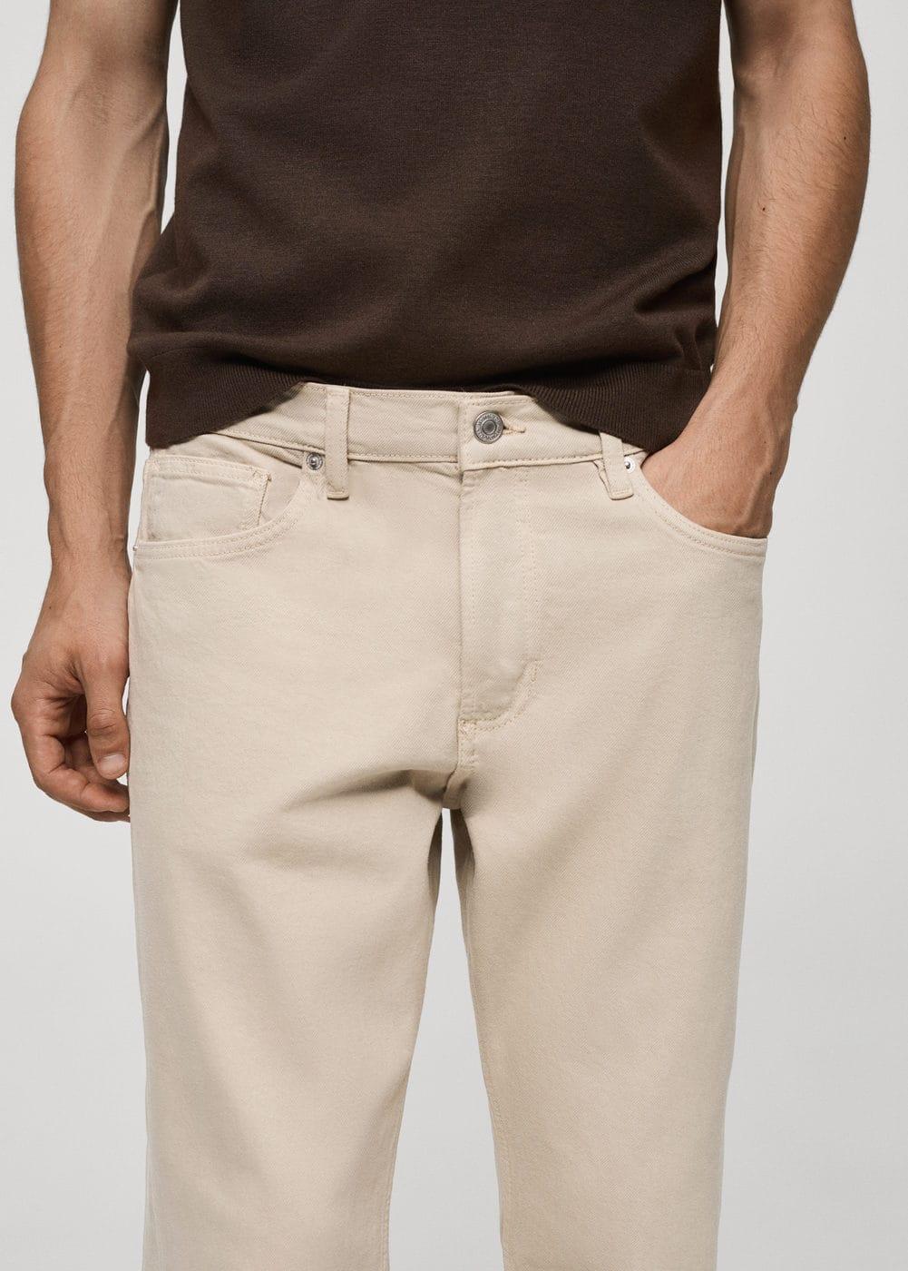 MANGO MAN - Ben cotton tappered-fit jeans beigeMen Product Image