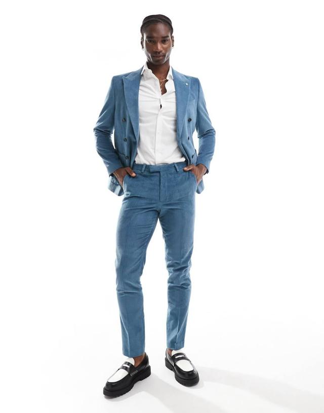 Twisted Tailor Aston suit slim pants in blue - part of a set Product Image