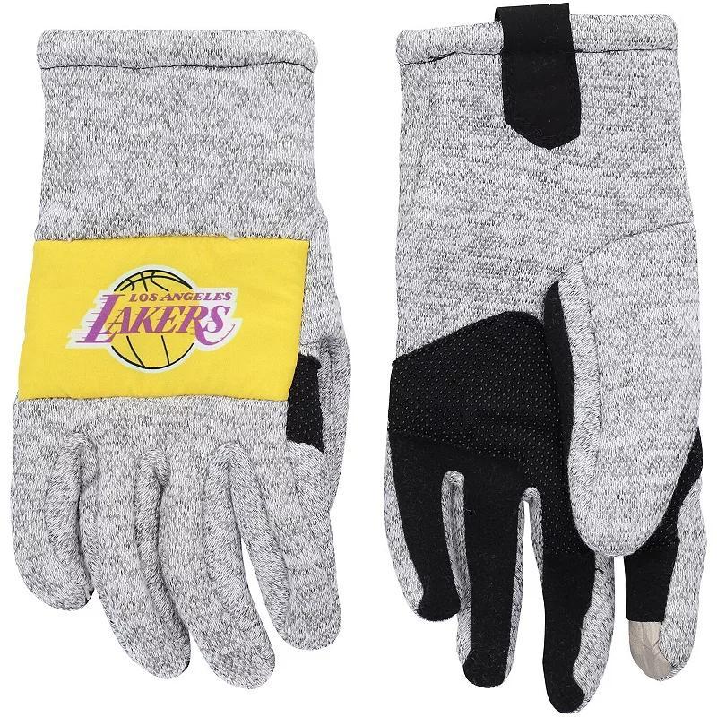 Mens FOCO Gray Los Angeles Lakers Team Knit Gloves Product Image