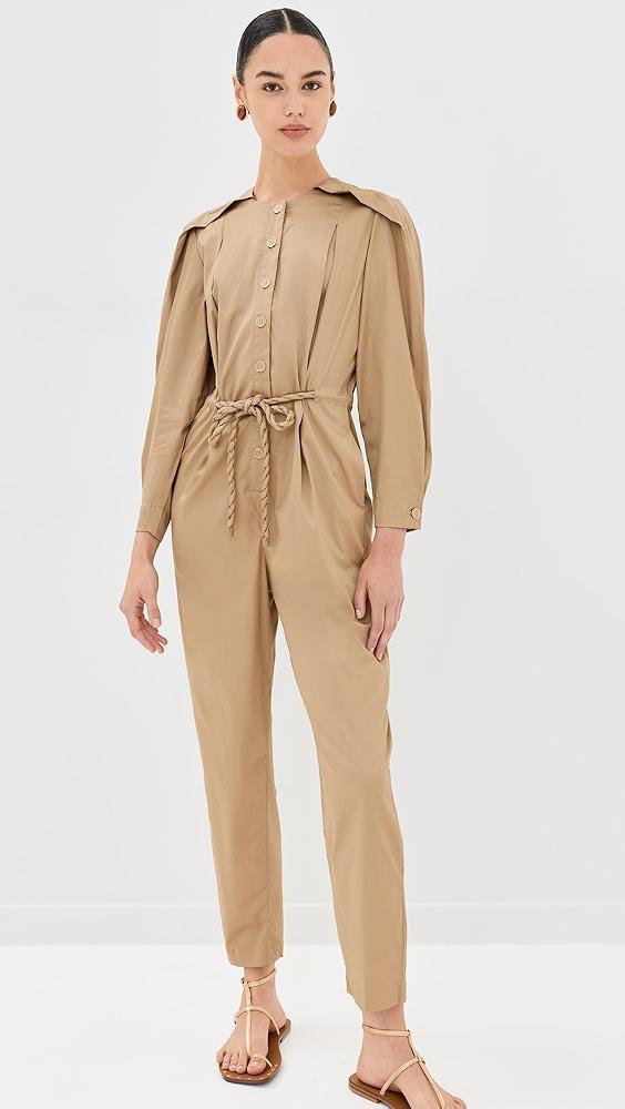 FARM Rio Brown Raglan Sleeve Jumpsuit | Shopbop Product Image