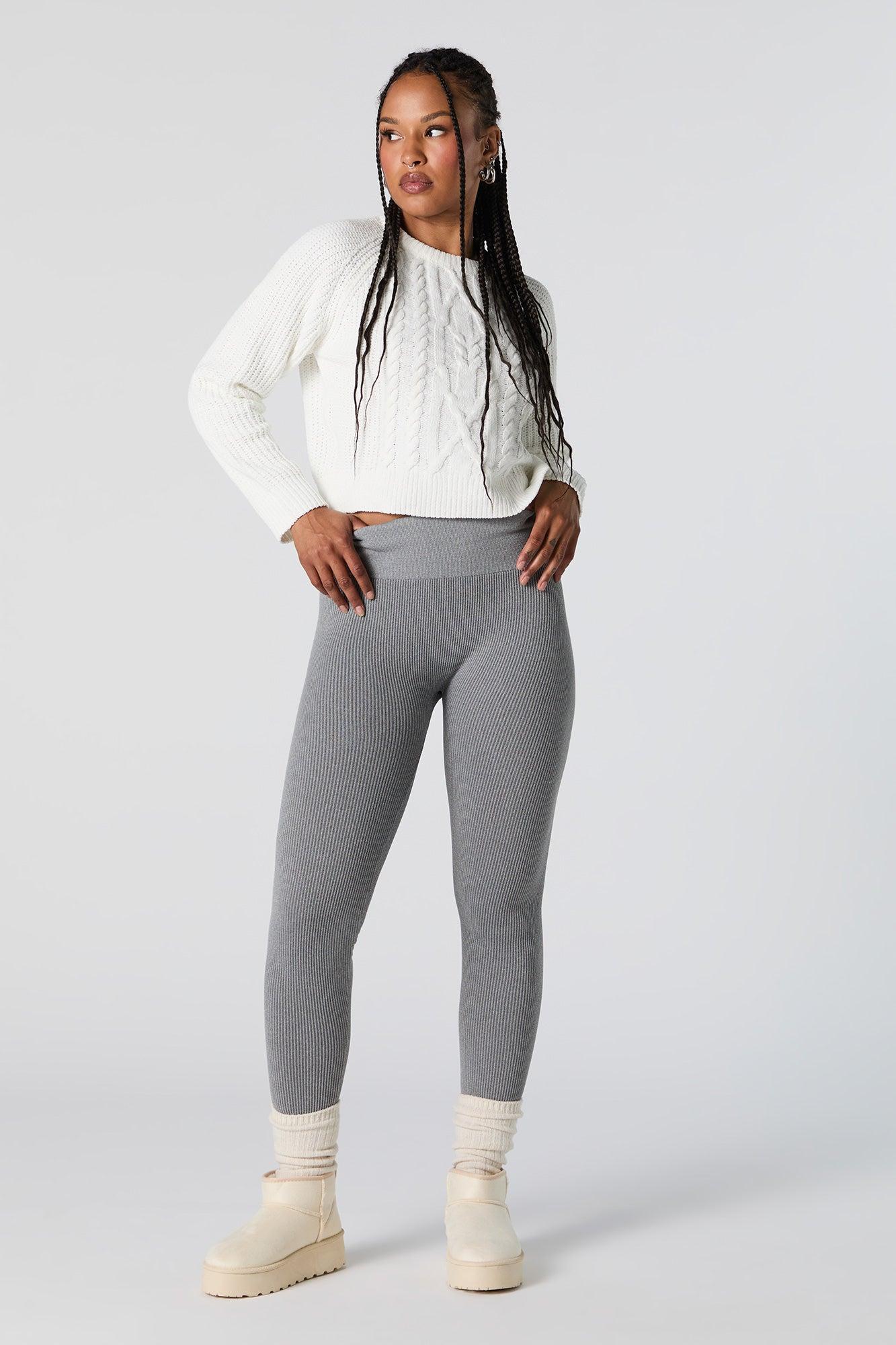 High Rise Seamless Ribbed Legging Female product image