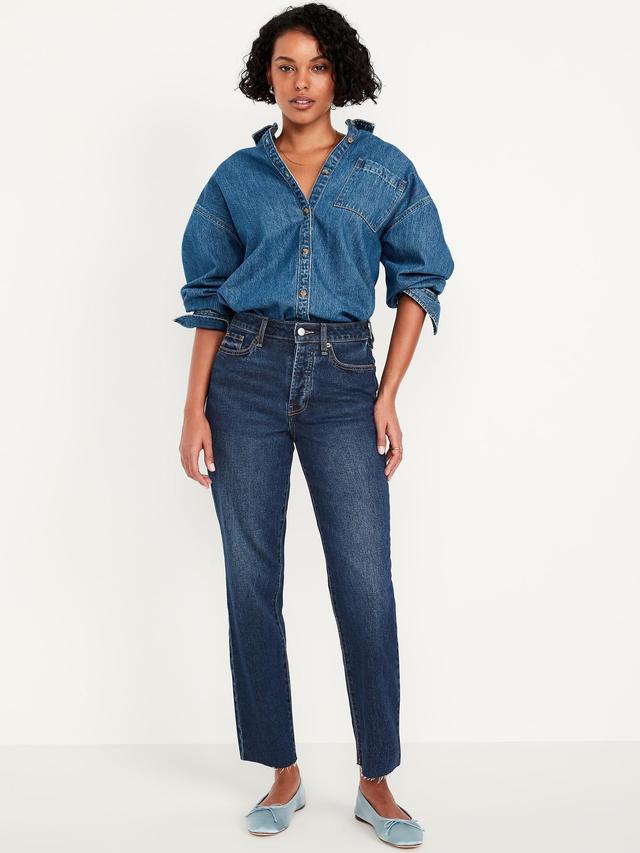 High-Waisted OG Straight Ankle Jeans Product Image