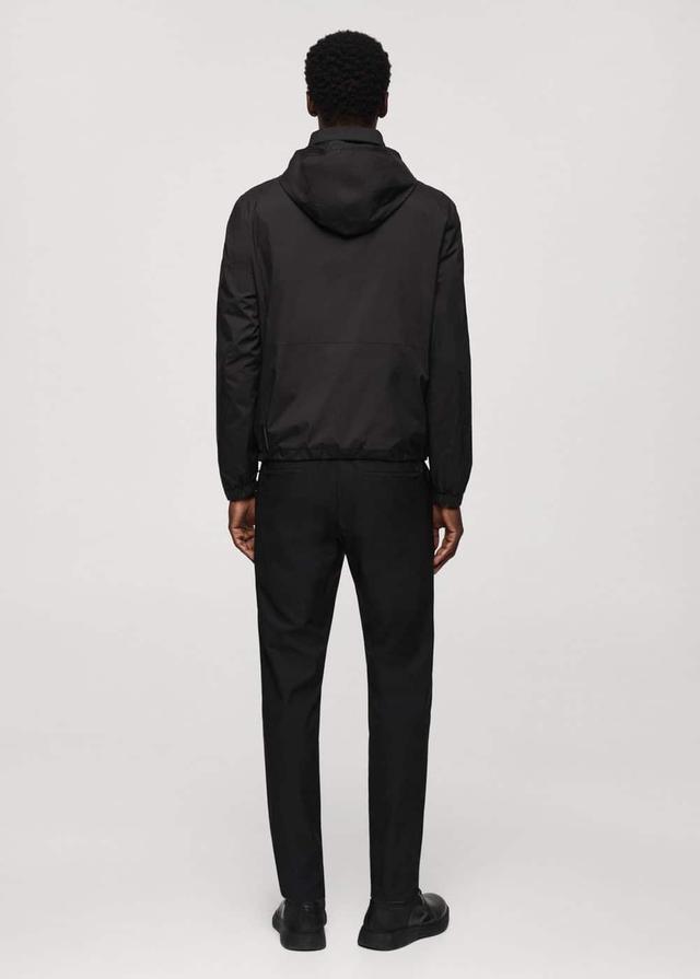 MANGO MAN - Water-repellent jacket with zipper blackMen Product Image