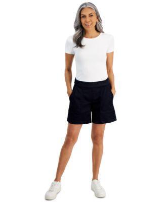 Style & Co Womens Denim Mid-Rise Pull-On Shorts, Created for Macys Product Image